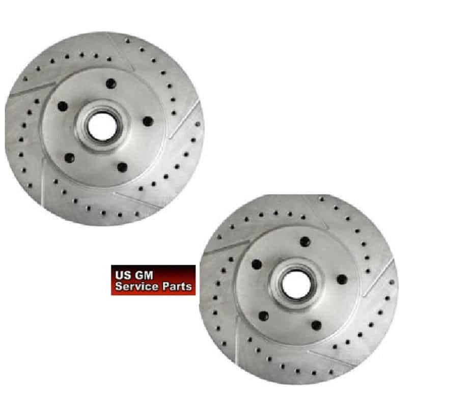 Disc Rotor Kit: 79-81F FRONT Slotted/Drilled (pr)
